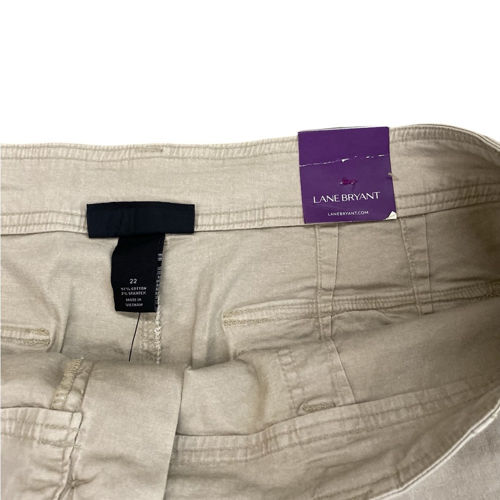 New Plus Size Stylish Tan Lane Bryant Cuffed Shorts - Picture 6 of 12